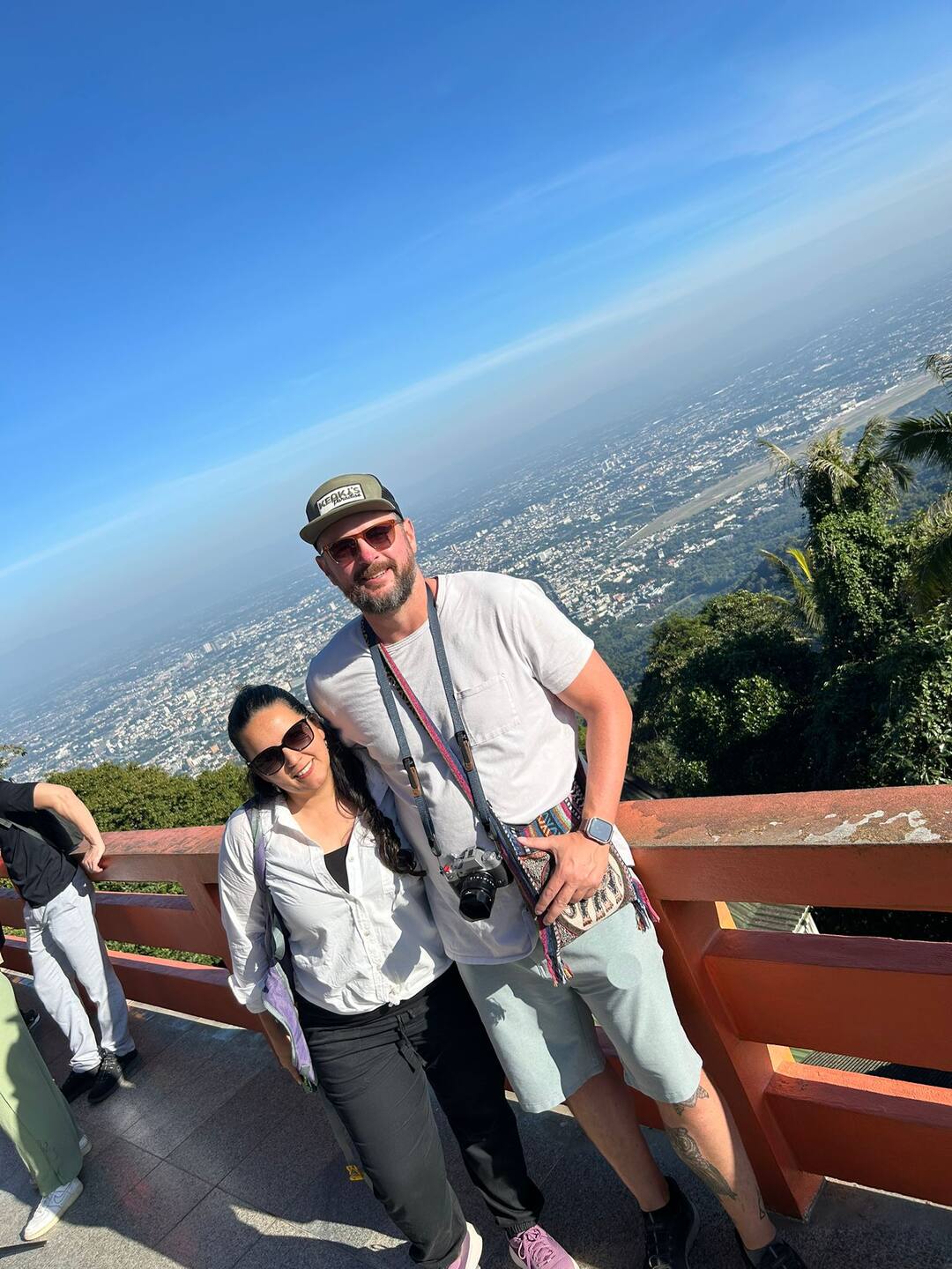 Guests at the Doi Suthep viewpoint over Chiang Mai